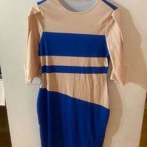 SHEIN Blue & Beige Dress XL New